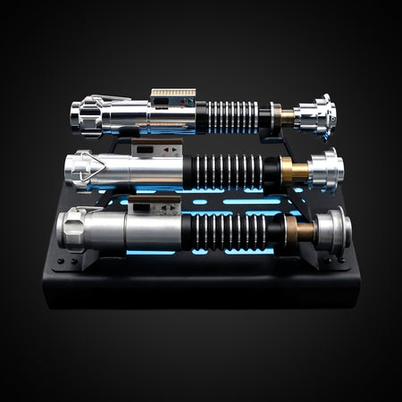 Light Up Metal Triple Saber Stand Display (Holds 3 Sabers RGB)