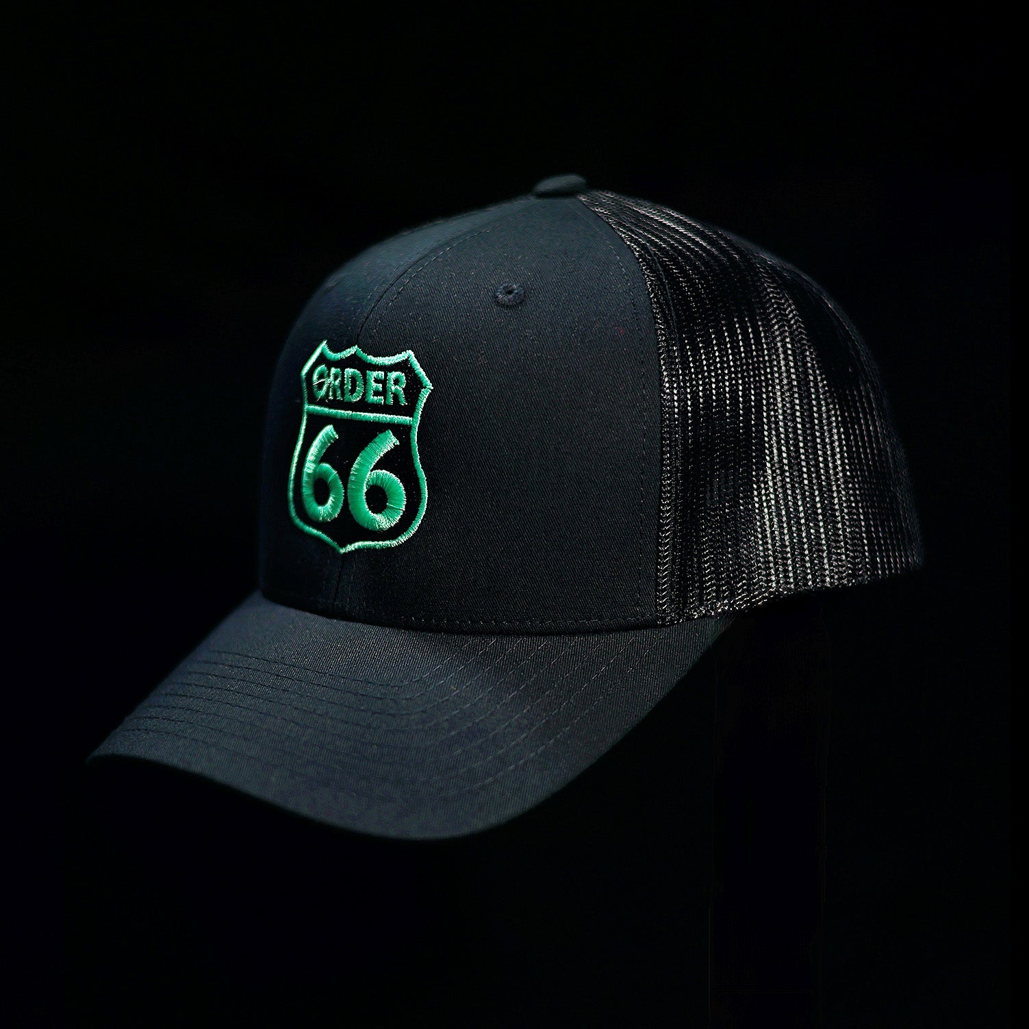 Order 66 Hat Modern with Green Logo