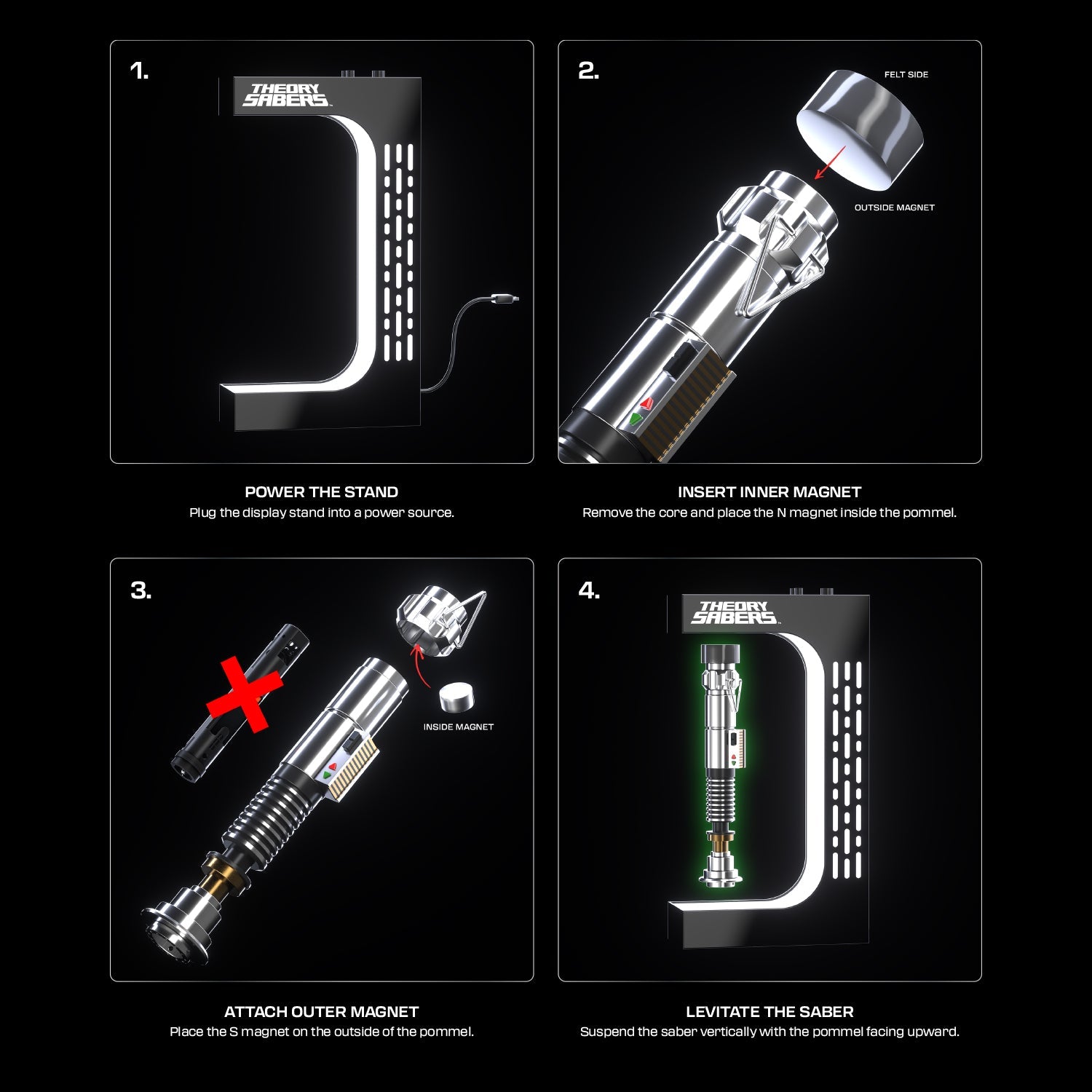 Anti Gravity Saber Display Stand - Theory Sabers