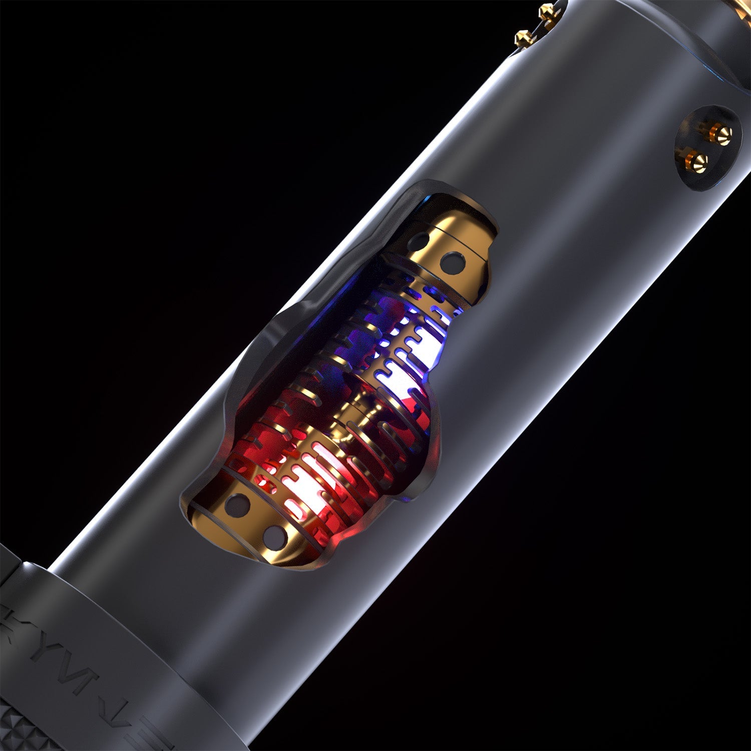 Fallen Knight Black (Exposed Spinning Crystals) - Theory Sabers