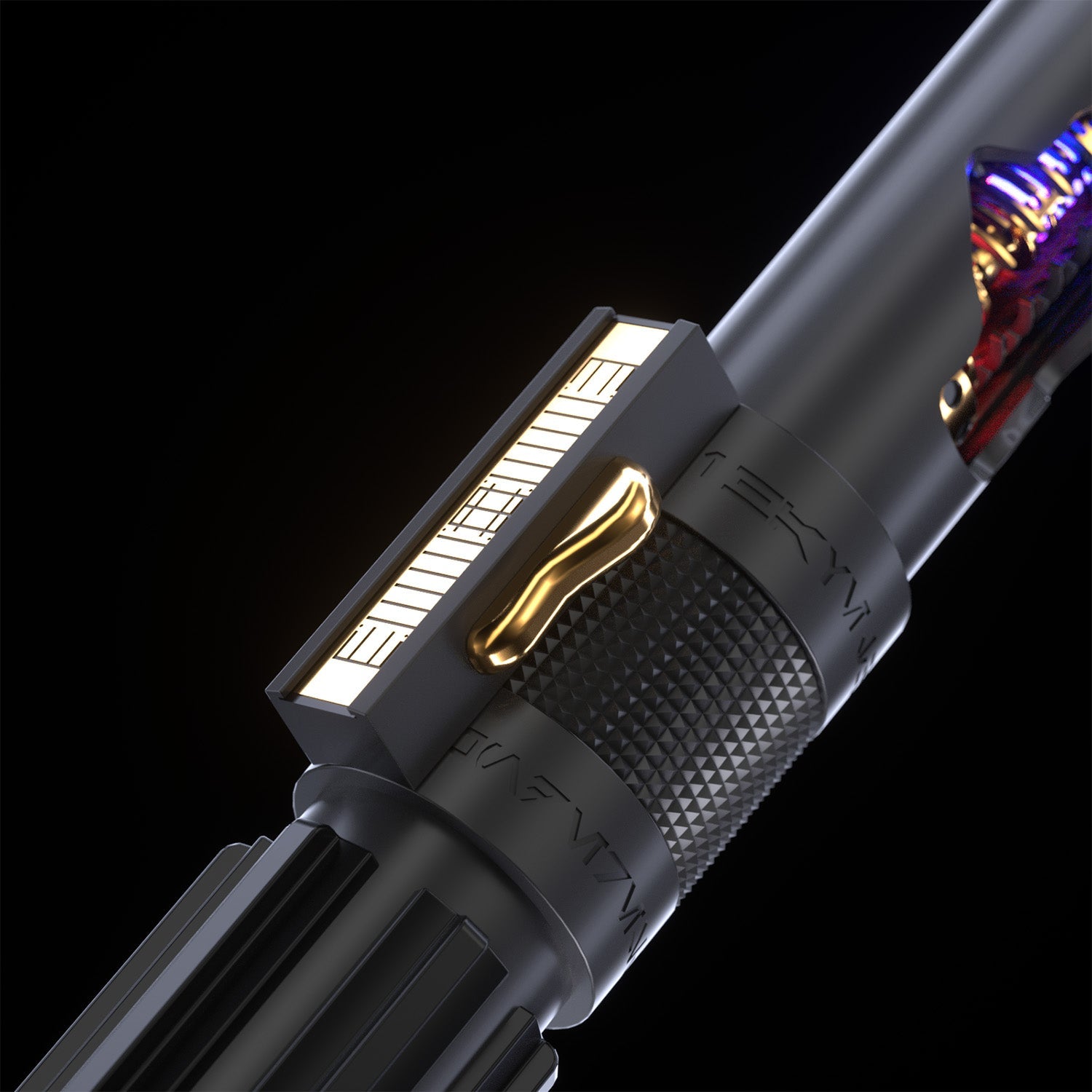 Fallen Knight Black (Exposed Spinning Crystals) - Theory Sabers