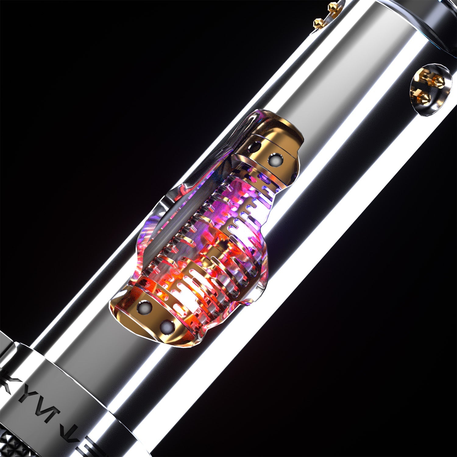 Fallen Knight Silver (Exposed Spinning Crystals) - Theory Sabers