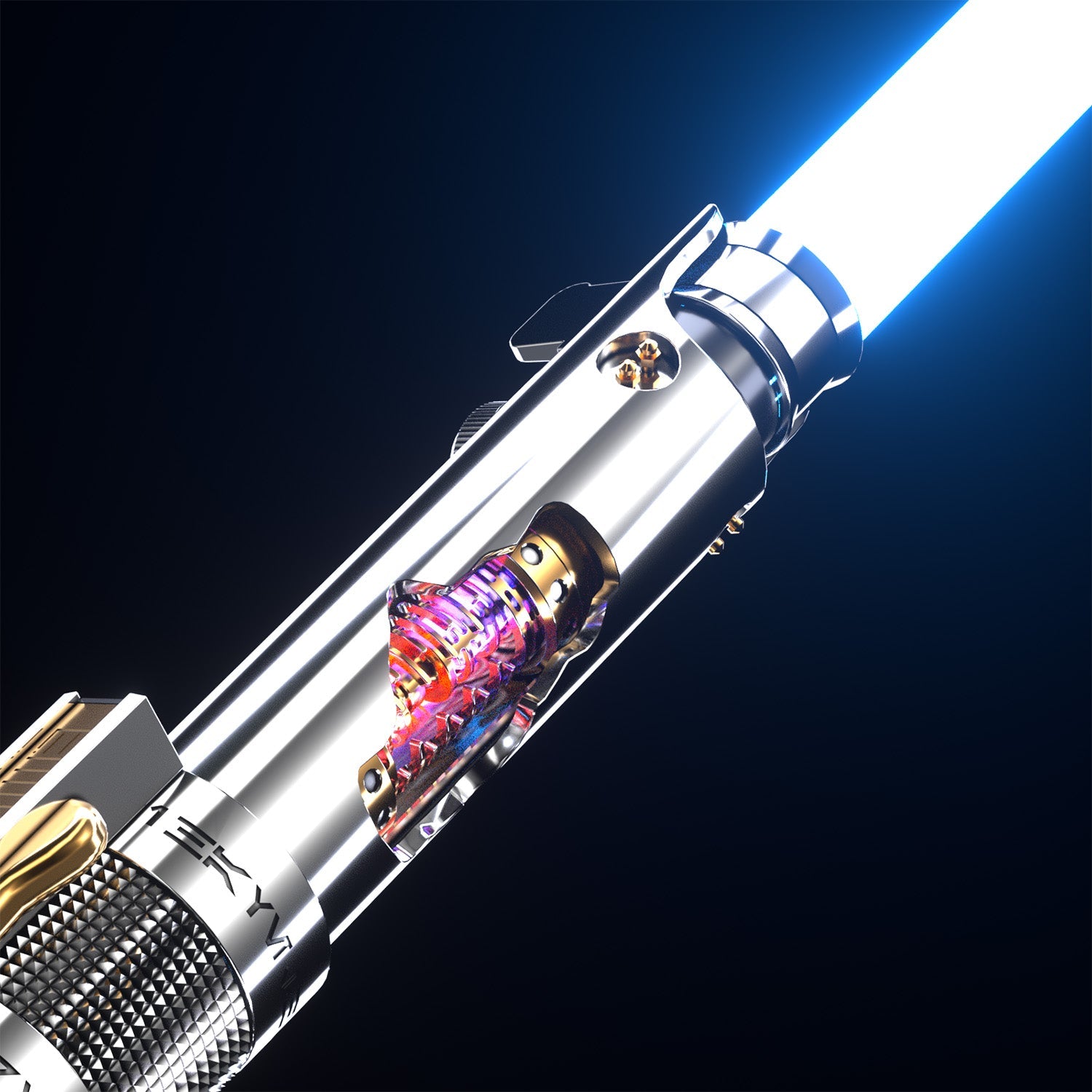 Fallen Knight Silver (Exposed Spinning Crystals) - Theory Sabers