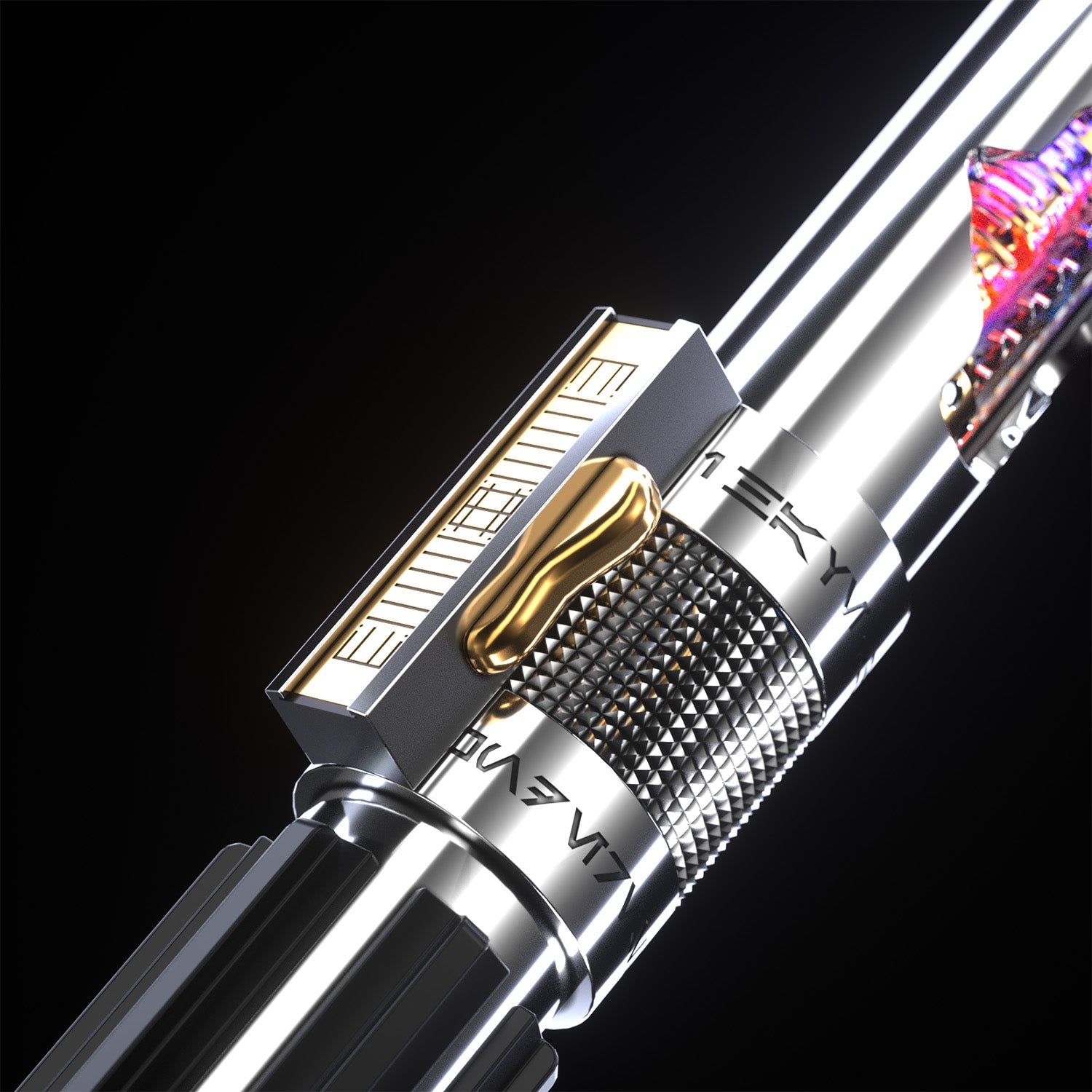 Fallen Knight Silver (Exposed Spinning Crystals) - Theory Sabers