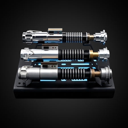Light Up Metal Triple Saber Stand Display (Holds 3 Sabers RGB) - Theory Sabers